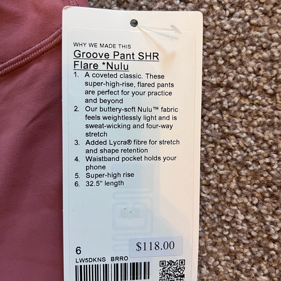 Lululemon Athletica Pink Flare Pants - Picture 2 of 7